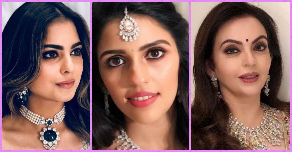 A Closer Look At Shloka Mehta, Nita And Isha Ambani&#8217;s Beauty Looks For The Engagement Tonight!