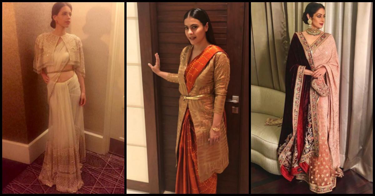 Bollywood Divas Redefine Saree Draping Ideas For Winters