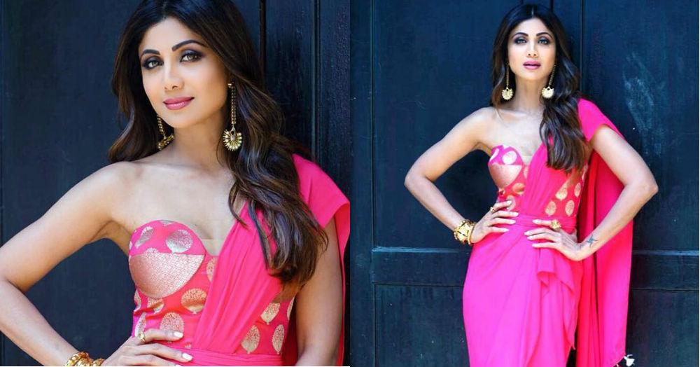 Shilpa Shetty Gives Us *Shock* Therapy In An Electric Pink Corset Blouse