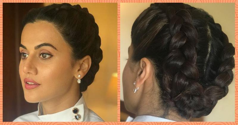 Taapsee&#8217;s Braided Bun Is A Boon For Pear-Shaped Faces