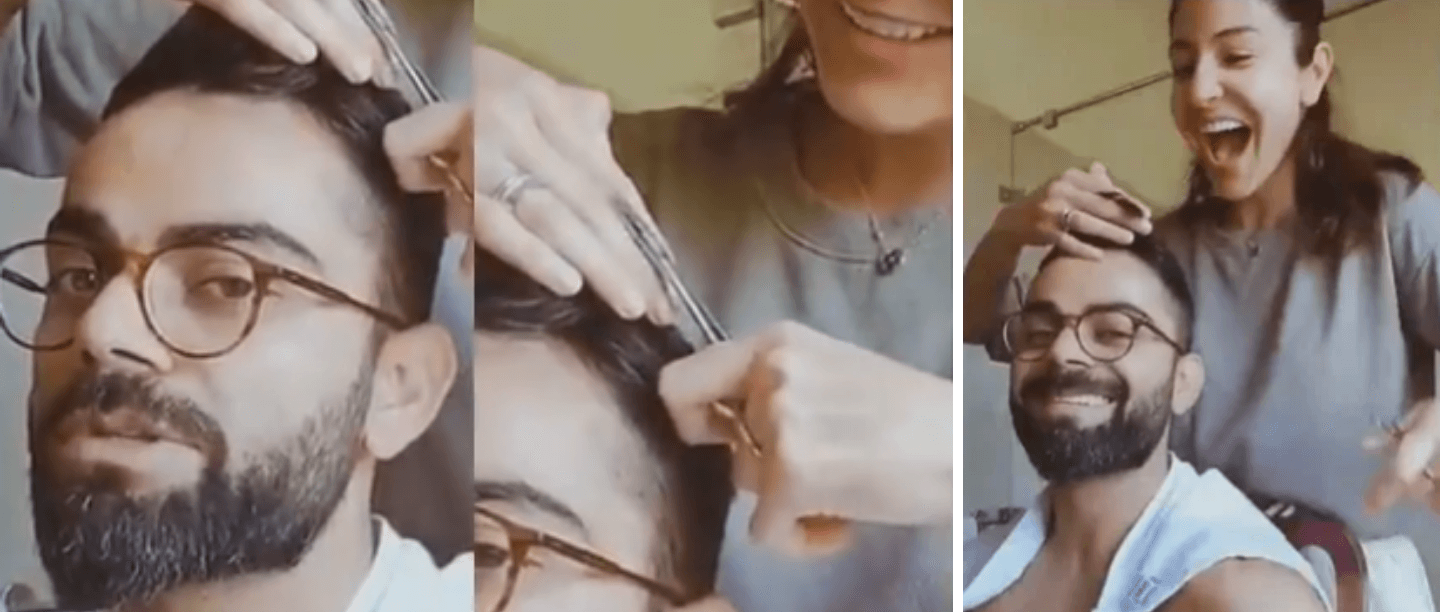 Anushka Giving Virat A Haircut During Quarantine Is The Cutest Thing You’ll See Today!