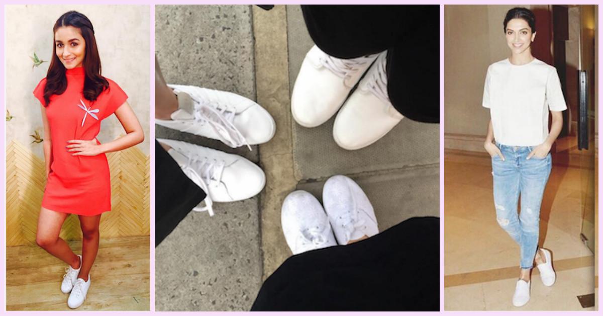 Alia &amp; Deepika Are Rocking The White Sneaker Trend! Are YOU?