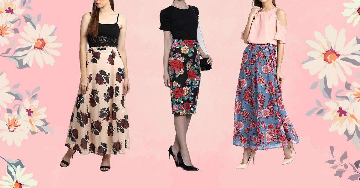 7 Gorgeous Floral Skirts That’ll Go With ALL Your Tops &amp; Tees!