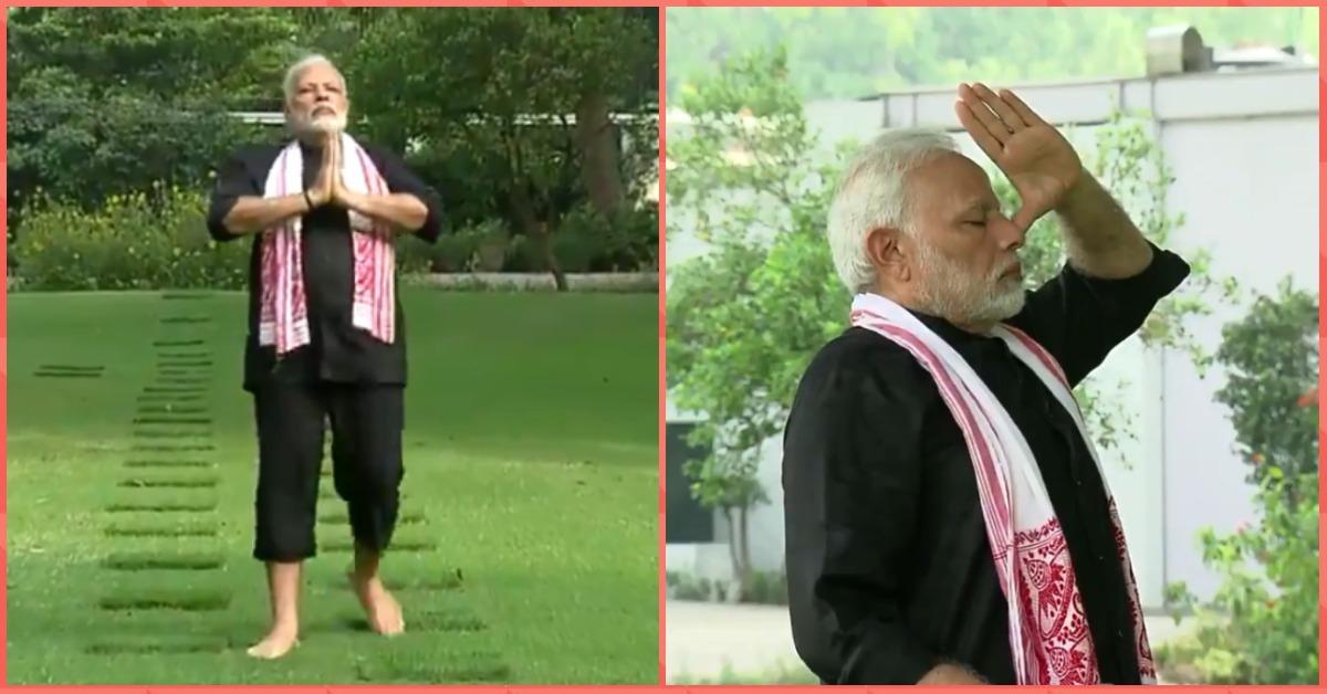PM Modi Accepts Kohli&#8217;s Fitness Challenge, Posts Video Doing Yoga On Twitter