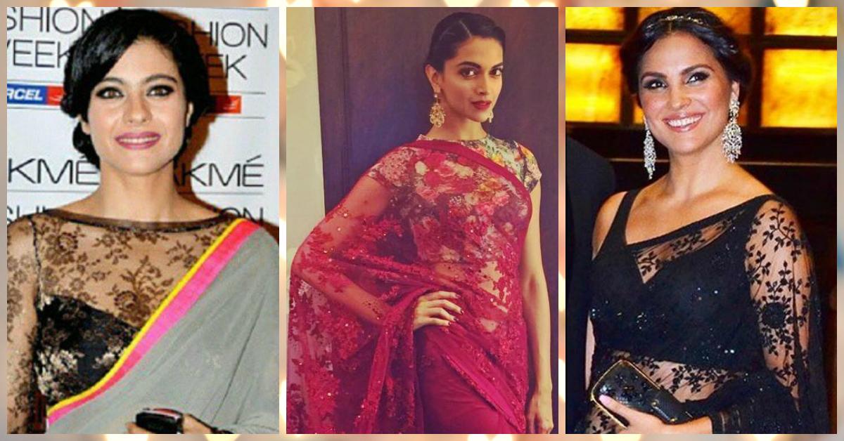 How To Look Gorgeous In Your Lace Saree &#8211; The Celeb Way!