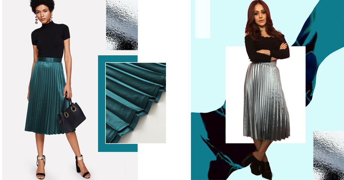 Twirl, Shine &amp; Add To Cart: Metallic Pleated Skirts (Under Rs 2000) You Can Buy RN!