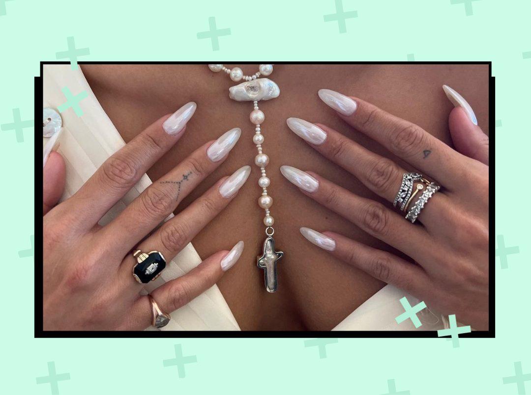 Hailey Bieber’s Glazed Donut Mani Is The Sweetest Upgrade Your Nails Need