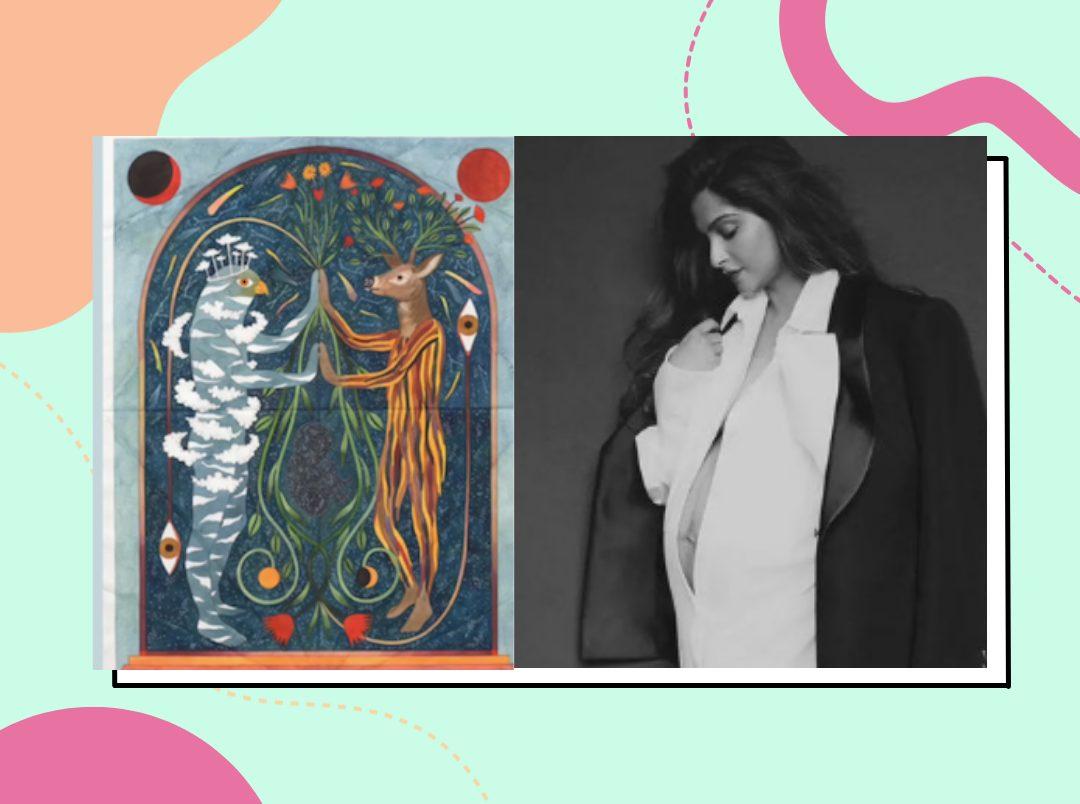 Sonam Kapoor Reveals The Meaning Behind The Artwork Used For Her Baby Announcement &amp; It&#8217;s Hella Thoughtful 
