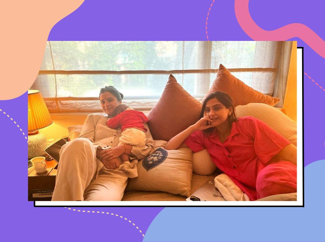 Cutie Spotted! This Pic Of Baby Vayu Resting On Aunt Rhea Kapoor&#8217;s Shoulder Will Make Your Day