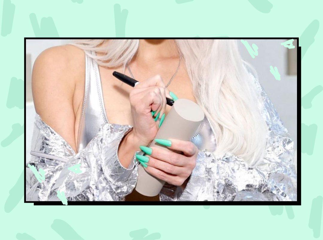 Kim K’s Nails Are Daydreaming About Christmas, And It’s So Obvious