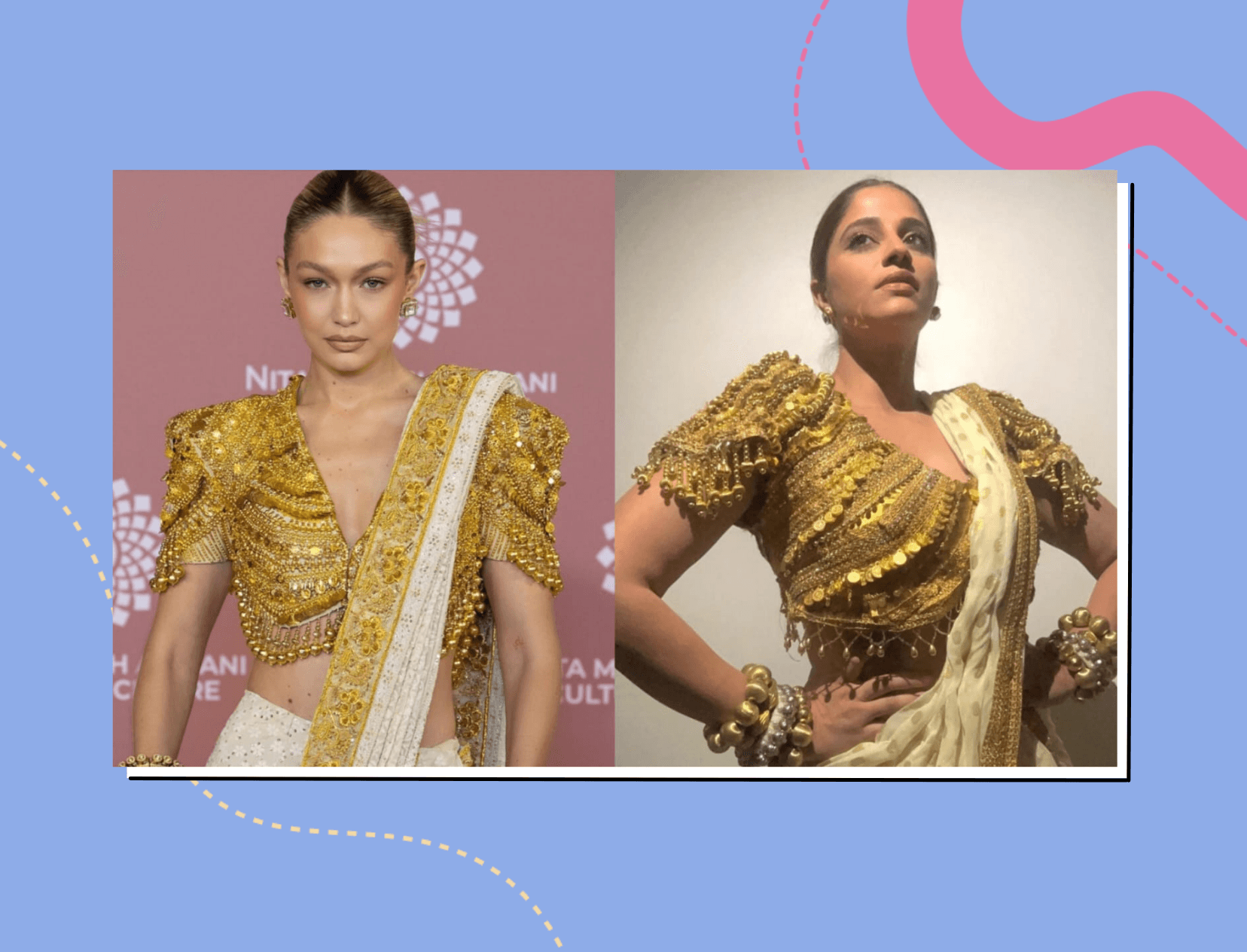 This Blogger Recreated Gigi Hadid&#8217;s Saree For A Fraction Of Its Price!
