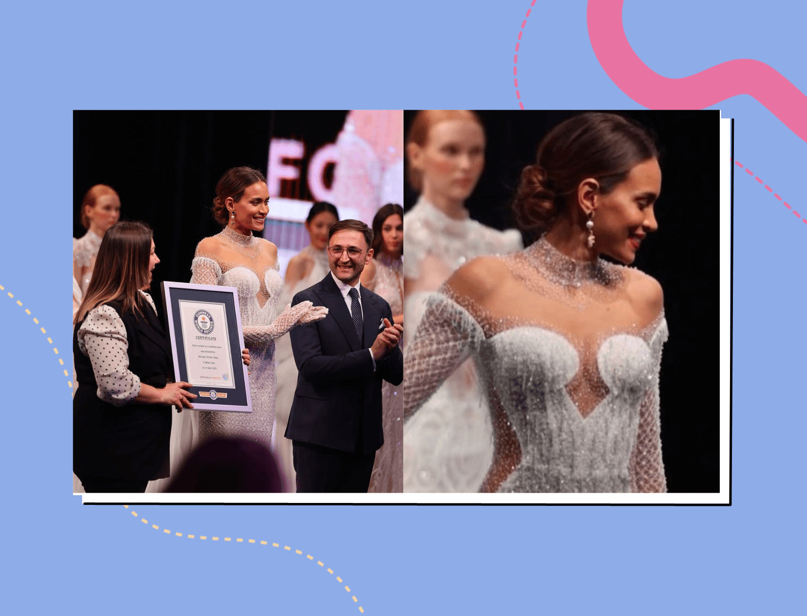 Wedding Dress With More Than 50,000 Swarovski Crystals Breaks The Guinness World Record!